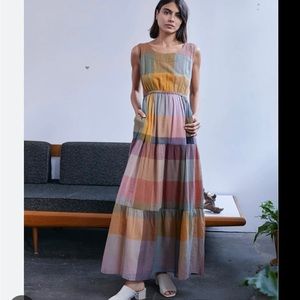 Rajuta Sheth XS Gema tier dress dusk multi chex